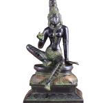 Pure Brass Seated Parvati Idol - 12" Black Green Tone | Divine Feminine Energy | Intricate Craftsmanship | Sacred Space Decor | Invoke Grace & Wisdom